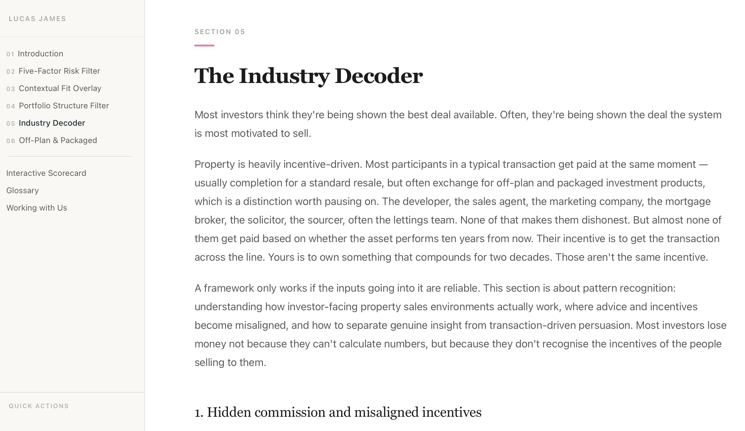 Industry Decoder section